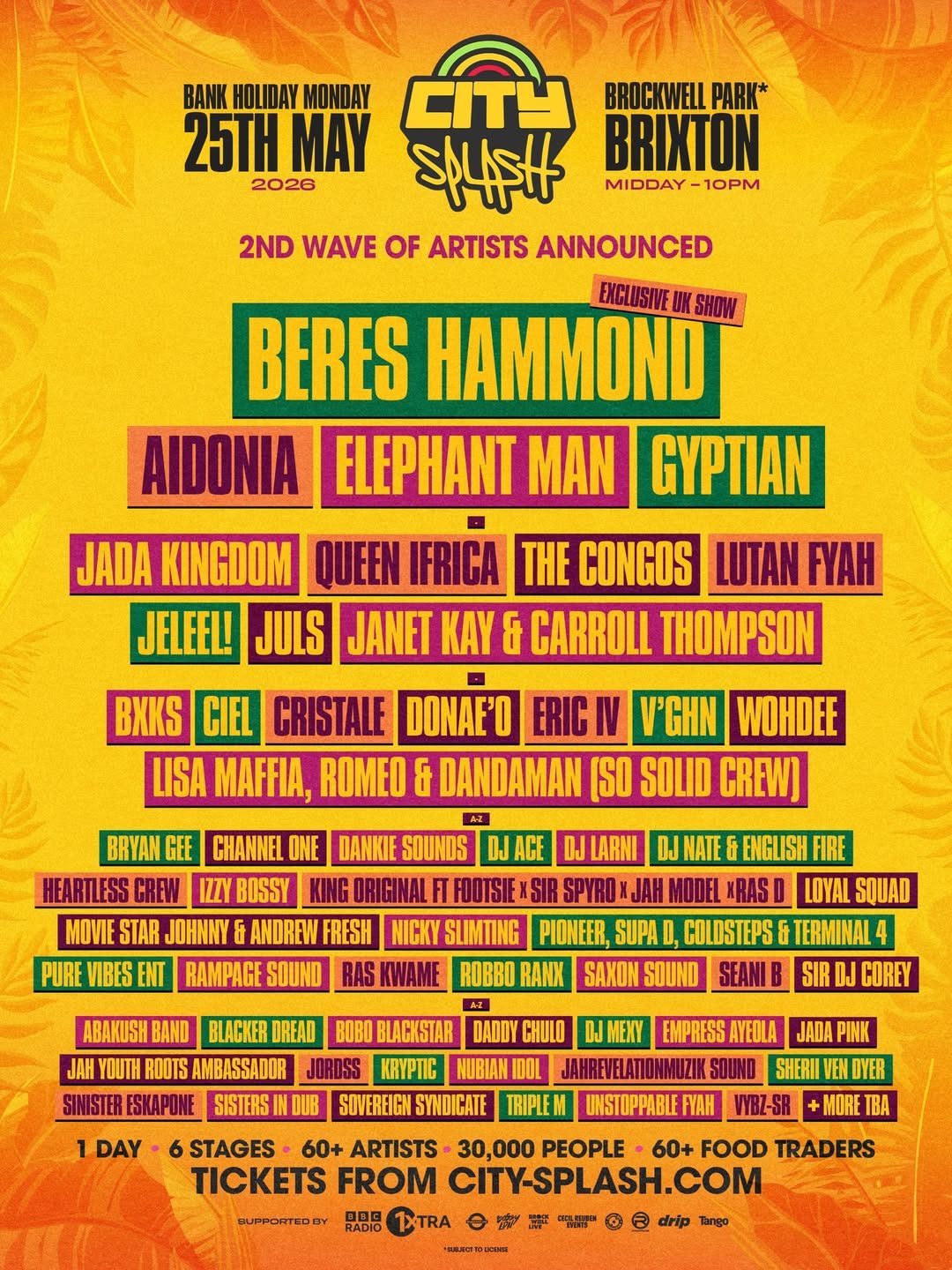 City Splash 2026 festival flyer